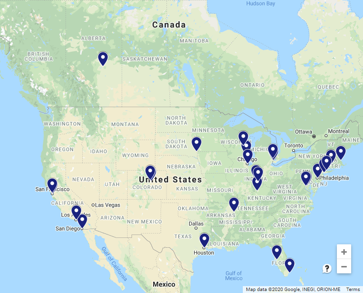 Treasury Boot Camp Attendee Locations